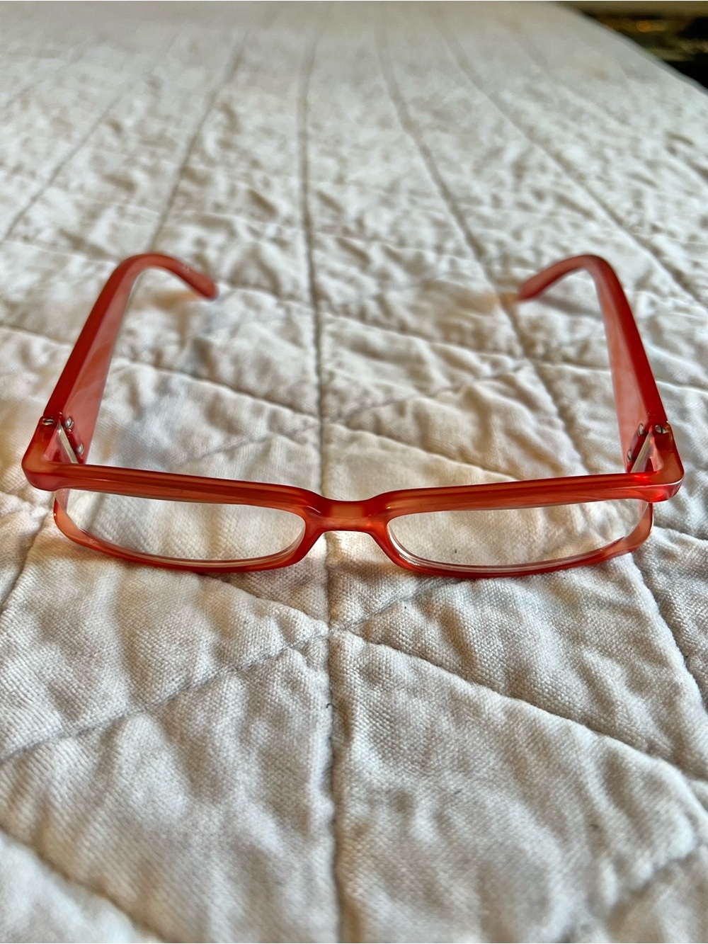Vintage Gucci GG3021 0LPG Opal Coral Rectangular Glasses Frames Italy Rare - Picture 5 of 9